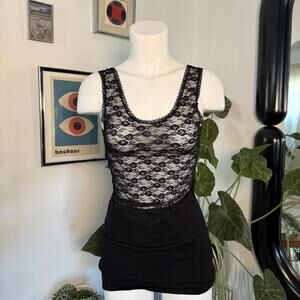 PacSun NWT Black Lace Tank Top